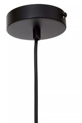 Black pendant light ceiling rose with attached cable and matte finish