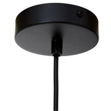 Black metal ceiling light fitting with cable and mounting screws