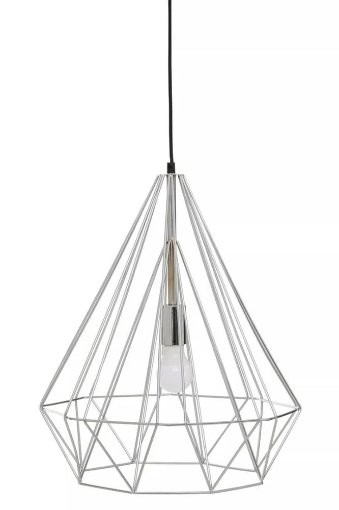 Geometric Chrome Pendant Light