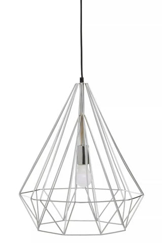 Geometric Chrome Pendant Light