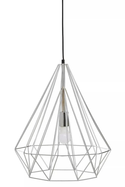 Geometric Chrome Pendant Light