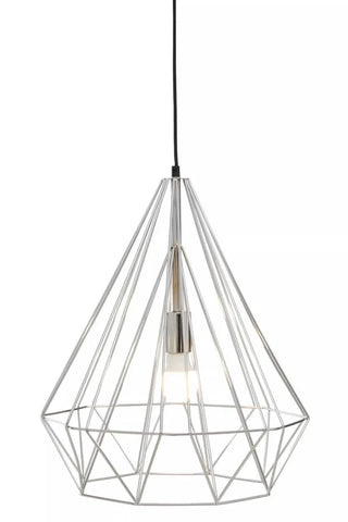 Geometric Chrome Pendant Light