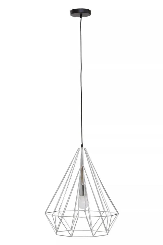Geometric Chrome Pendant Light