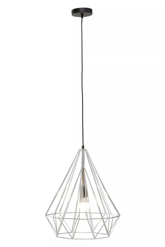Geometric Chrome Pendant Light