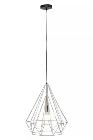 Geometric Chrome Pendant Light