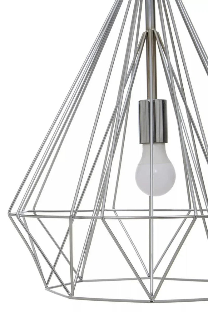 Geometric Chrome Pendant Light