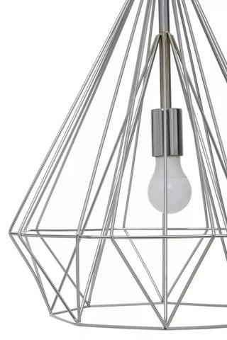 Geometric Chrome Pendant Light