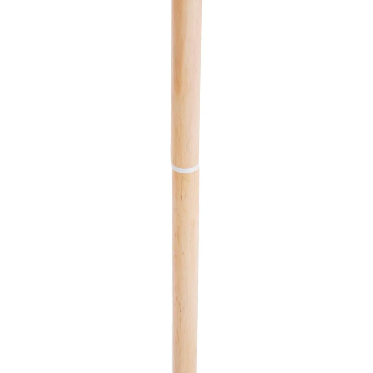Light wood furniture leg with natural finish and white accent band detail