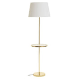 Sleek Brass Tapered Floor Lamp