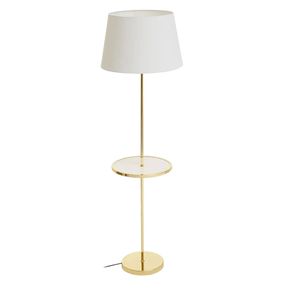 Sleek Brass Tapered Floor Lamp
