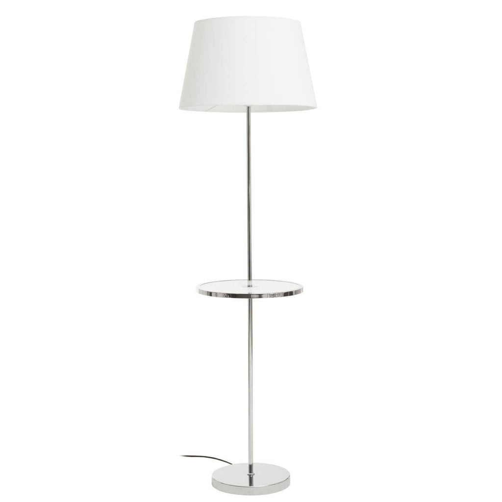 Sleek Chrome Tapered Floor Lamp