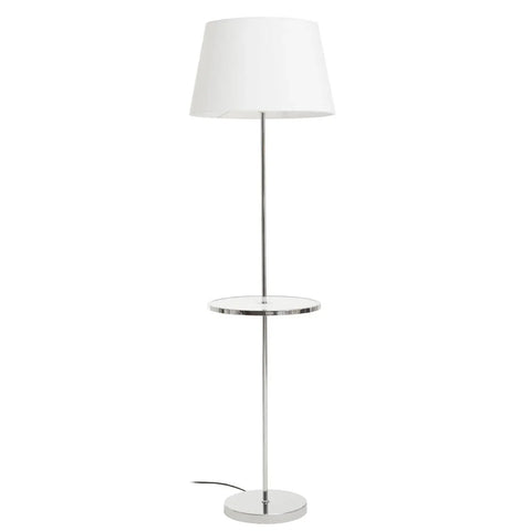 Sleek Chrome Tapered Floor Lamp