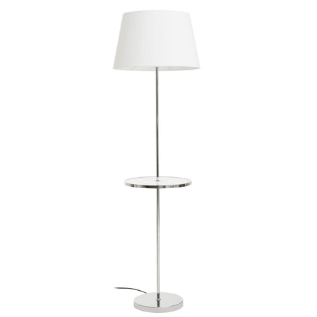 Sleek Chrome Tapered Floor Lamp