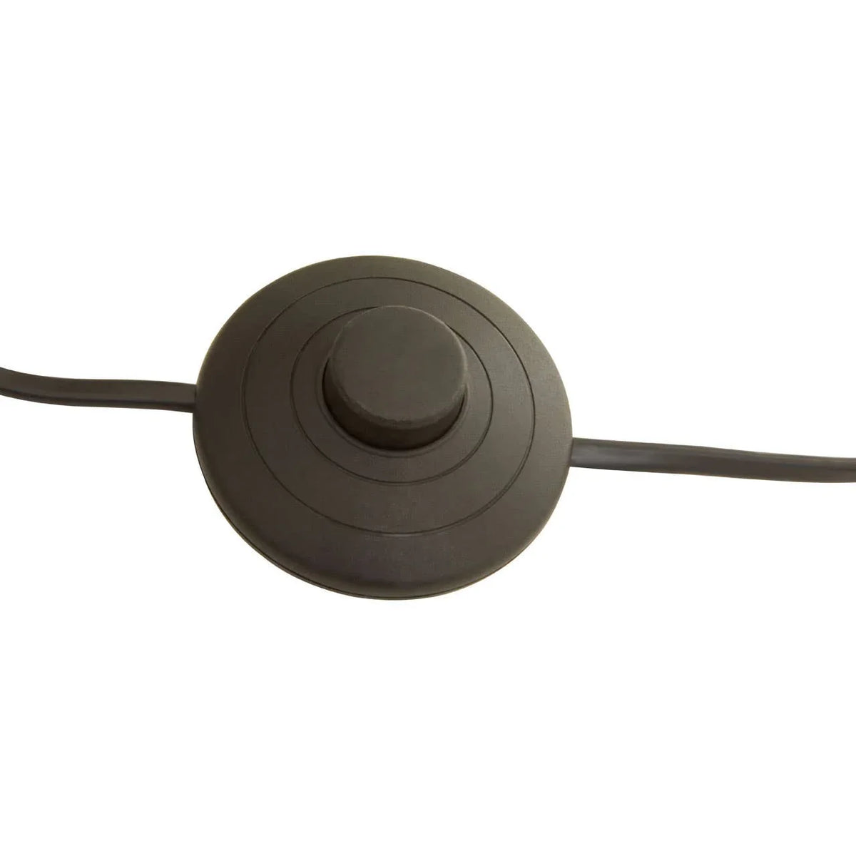 Black round floor lamp footswitch with two attached cables