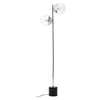 Luxe Silver Metal Globe Lamp