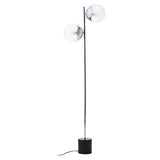 Luxe Silver Metal Globe Lamp