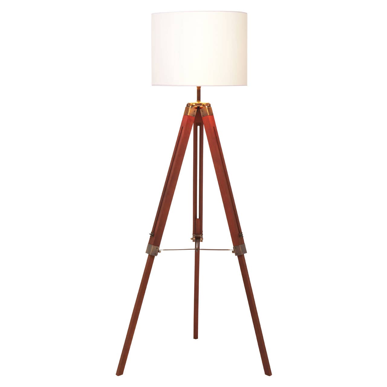 Modern Wood Tripod Floor Lamp