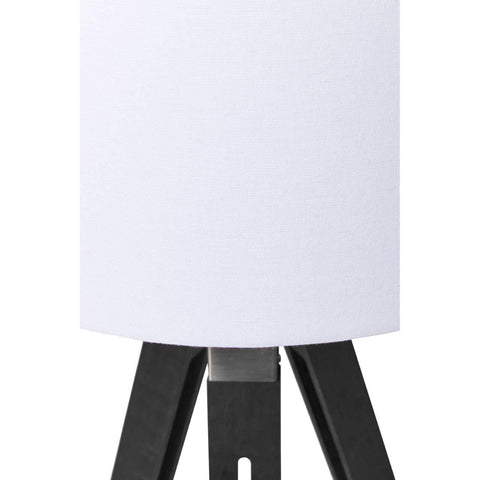Modern Black Wood Tripod Lamp