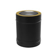 100mm Black Solinox Straight 250mm pipe fitting featuring a sleek black finish with a durable gold rim, designed for reliable connections in various plumbing applications.