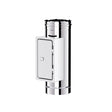 100mm Solinox Straight Pipe with Inspection Door, featuring a sleek chrome finish and a convenient access door for easy maintenance.
