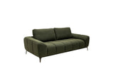 Hallie Fabric 3 Seater - Green
