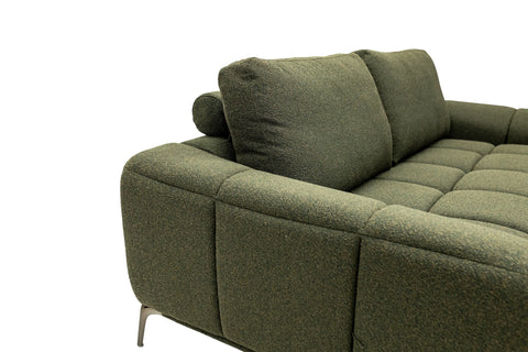 Hallie Fabric 3 Seater - Green