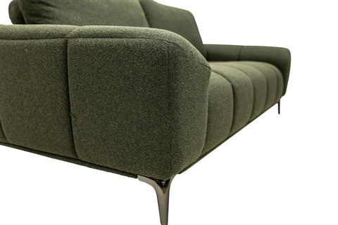 Hallie Fabric 3 Seater - Green