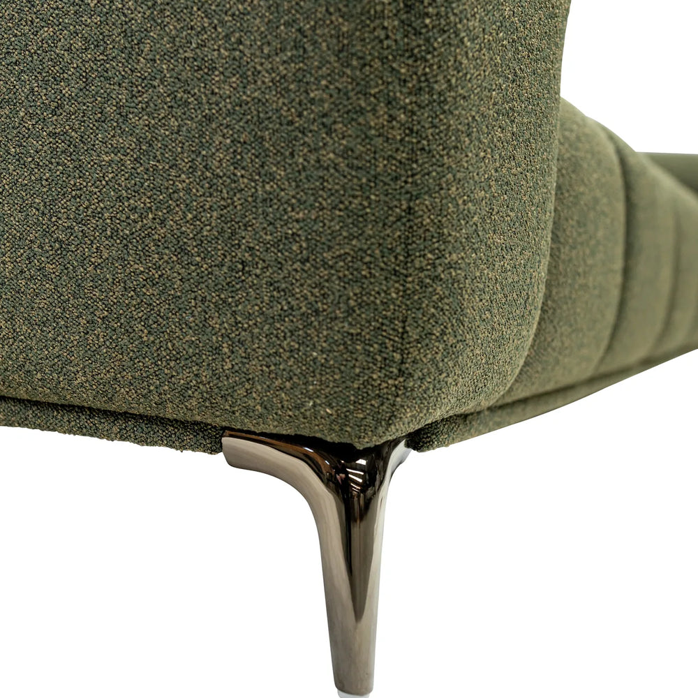 Hallie Fabric 3 Seater - Green