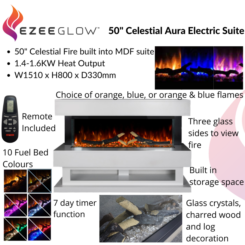Ezee Glow 50" Celestial Aura Electric Suite Kit