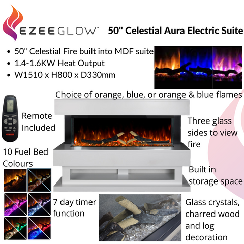 Ezee Glow 50" Celestial Aura Electric Suite Kit