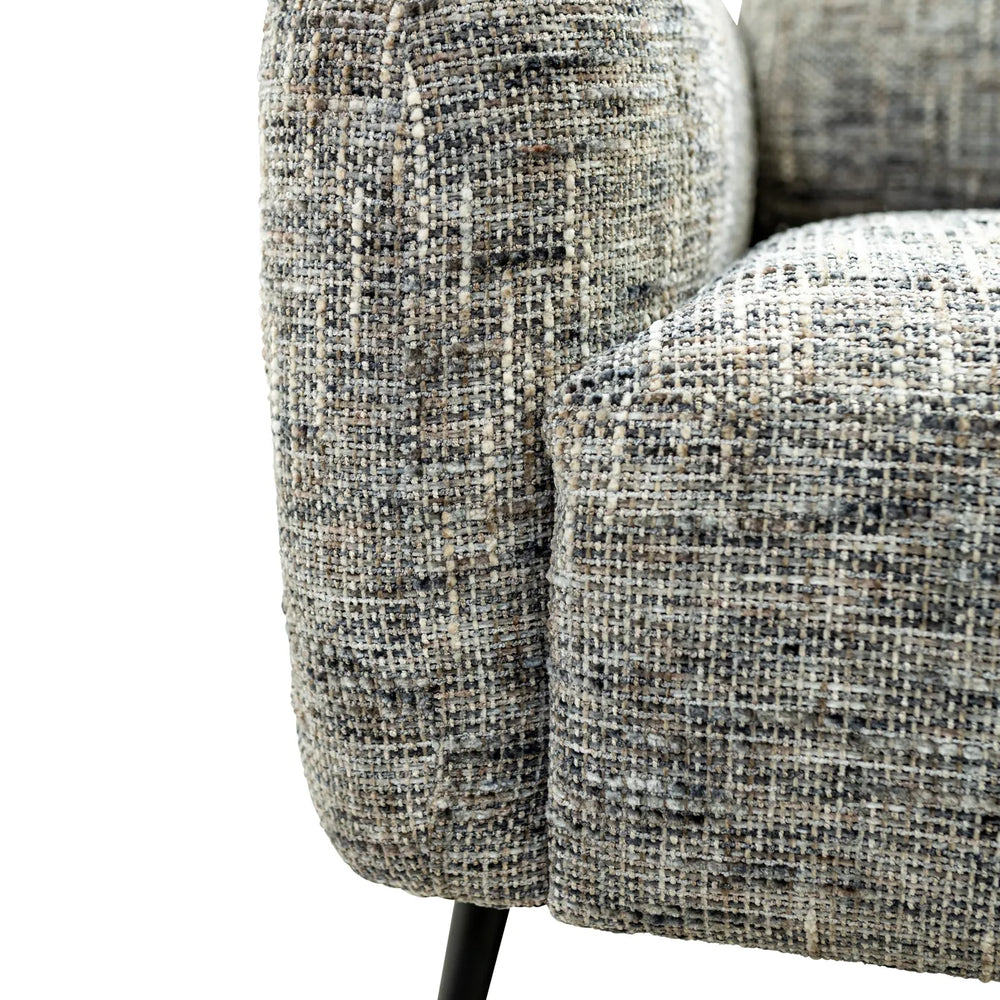 Harper Fabric 2 Seater - Grey Weave