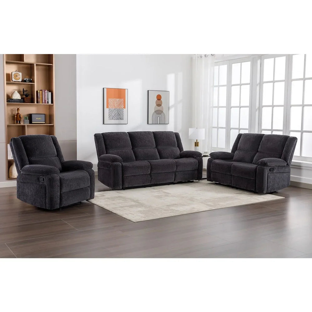 Perth 1 Seater Recliner Charcoal