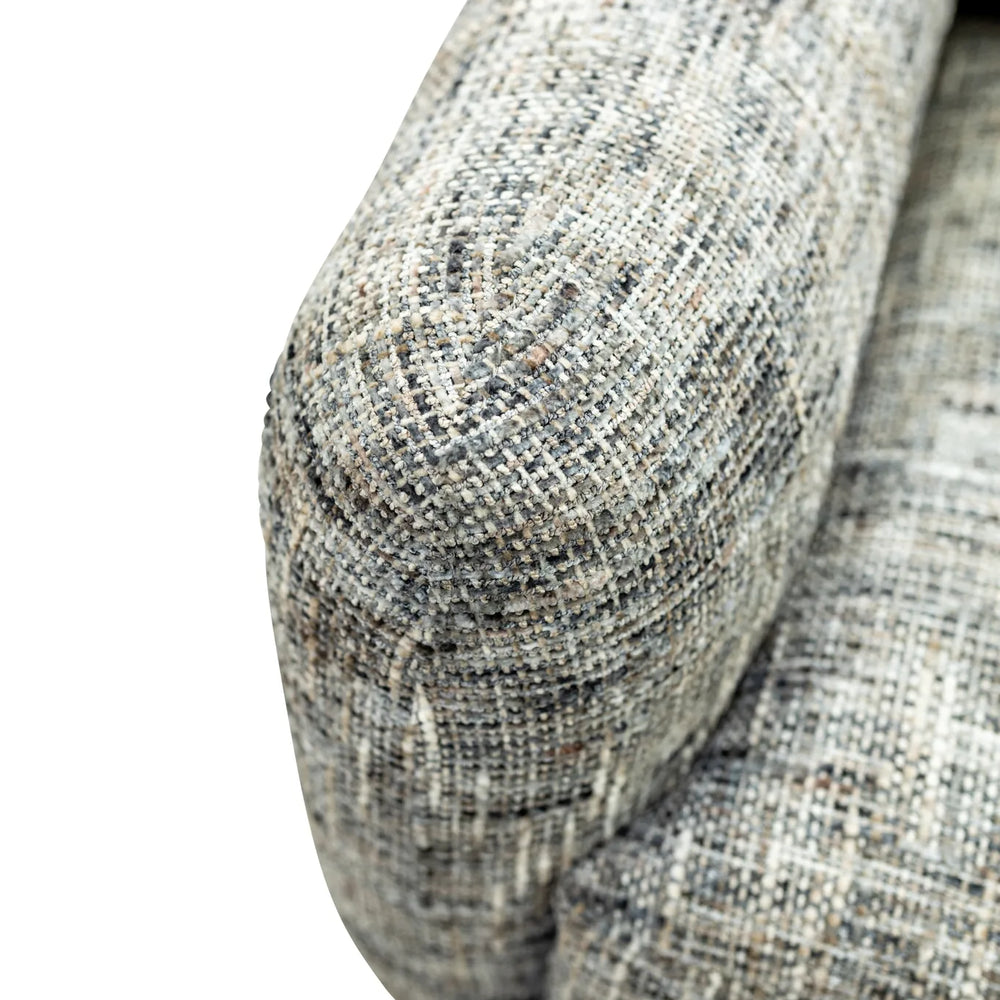 Harper Fabric 3 Seater - Grey Weave