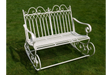 Antique Cream Rocking Bench - 3342