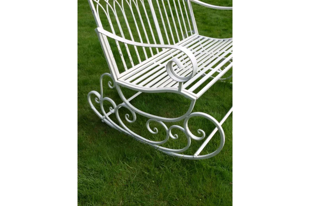 Antique Cream Rocking Bench - 3342