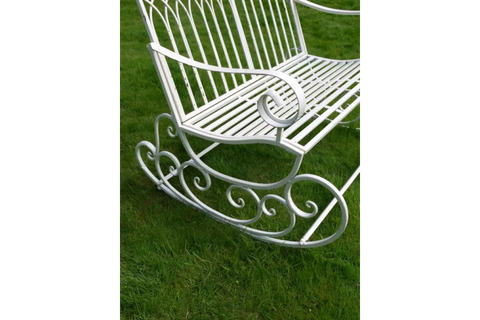 Antique Cream Rocking Bench - 3342