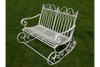 Antique Cream Rocking Bench - 3342