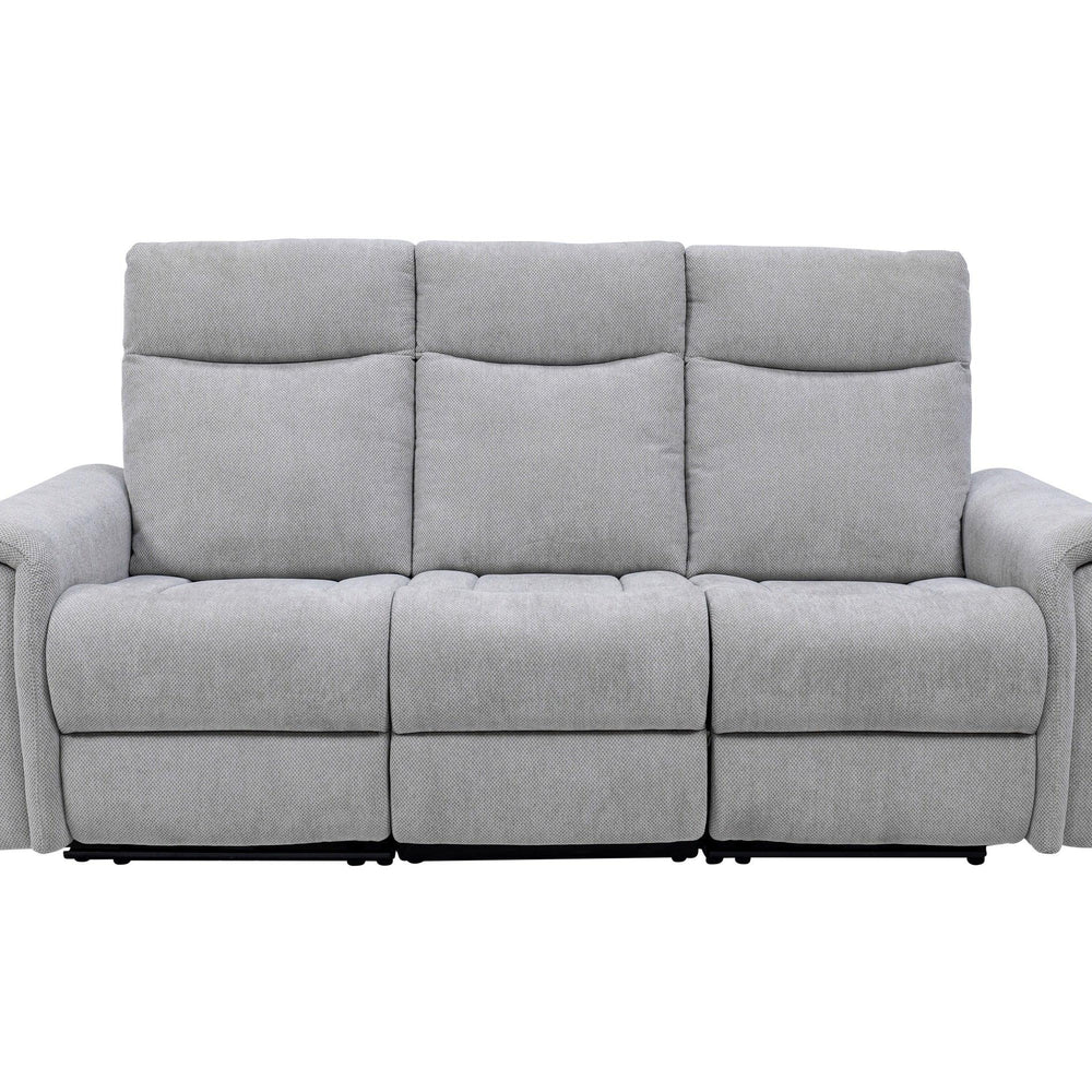 Light Grey Fabric Electric 3-Seater Recliner Sofa for Ultimate Comfort