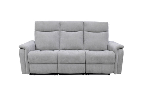 Light Grey Fabric Electric 3-Seater Recliner Sofa for Ultimate Comfort