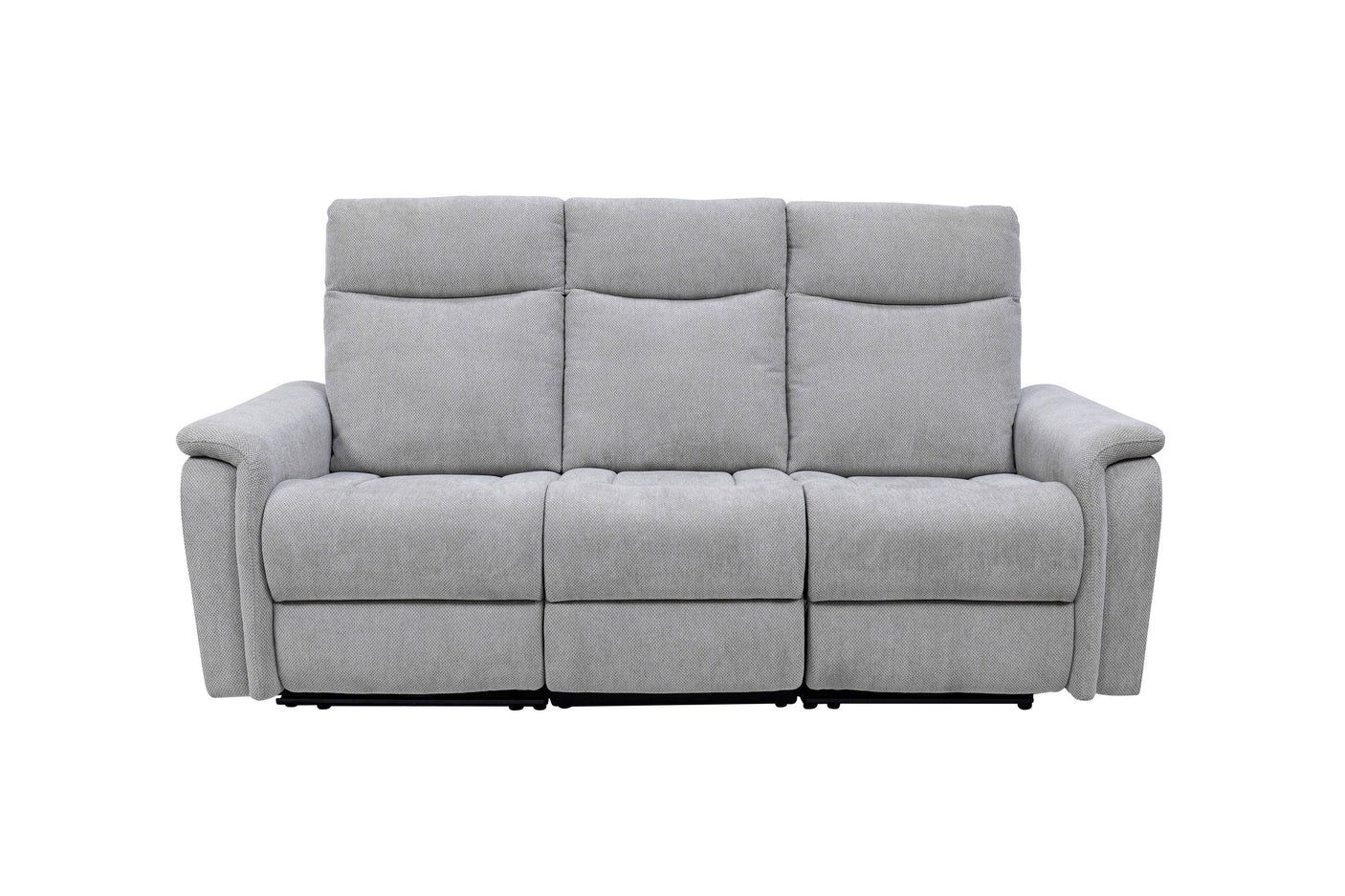 Light Grey Fabric Electric 3-Seater Recliner Sofa for Ultimate Comfort