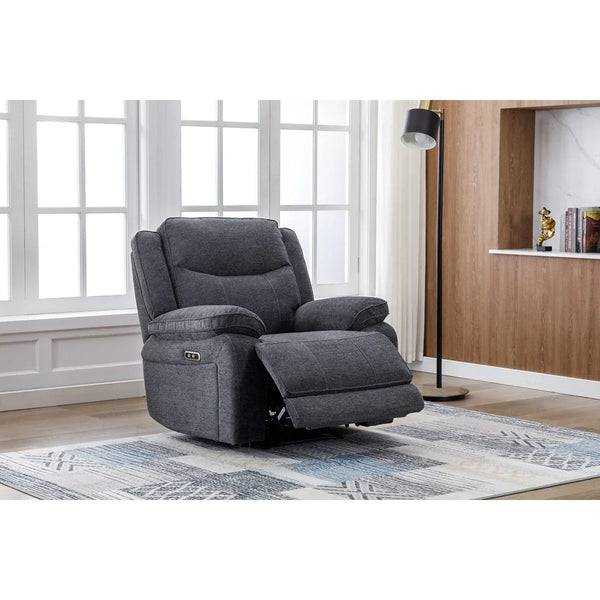 Herbert 2P Dark Grey Electric With Console & Wireless Charger