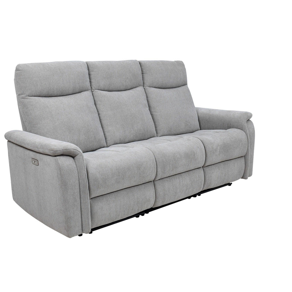 Light Grey Fabric Electric 3-Seater Recliner Sofa for Ultimate Comfort