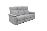 Light Grey Fabric Electric 3-Seater Recliner Sofa for Ultimate Comfort