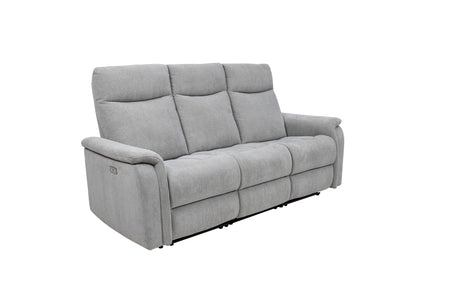 Light Grey Fabric Electric 3-Seater Recliner Sofa for Ultimate Comfort