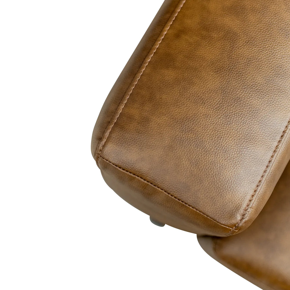 Remi PU 3 Seater - Aged Tan