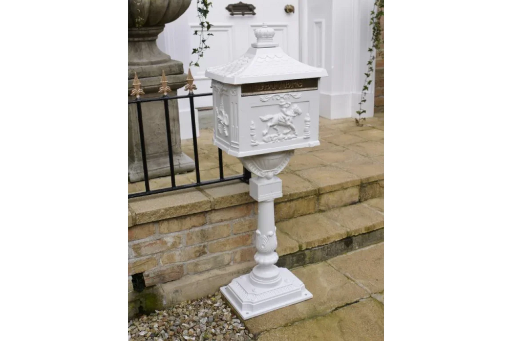 Aluminium Post Box White - 3791