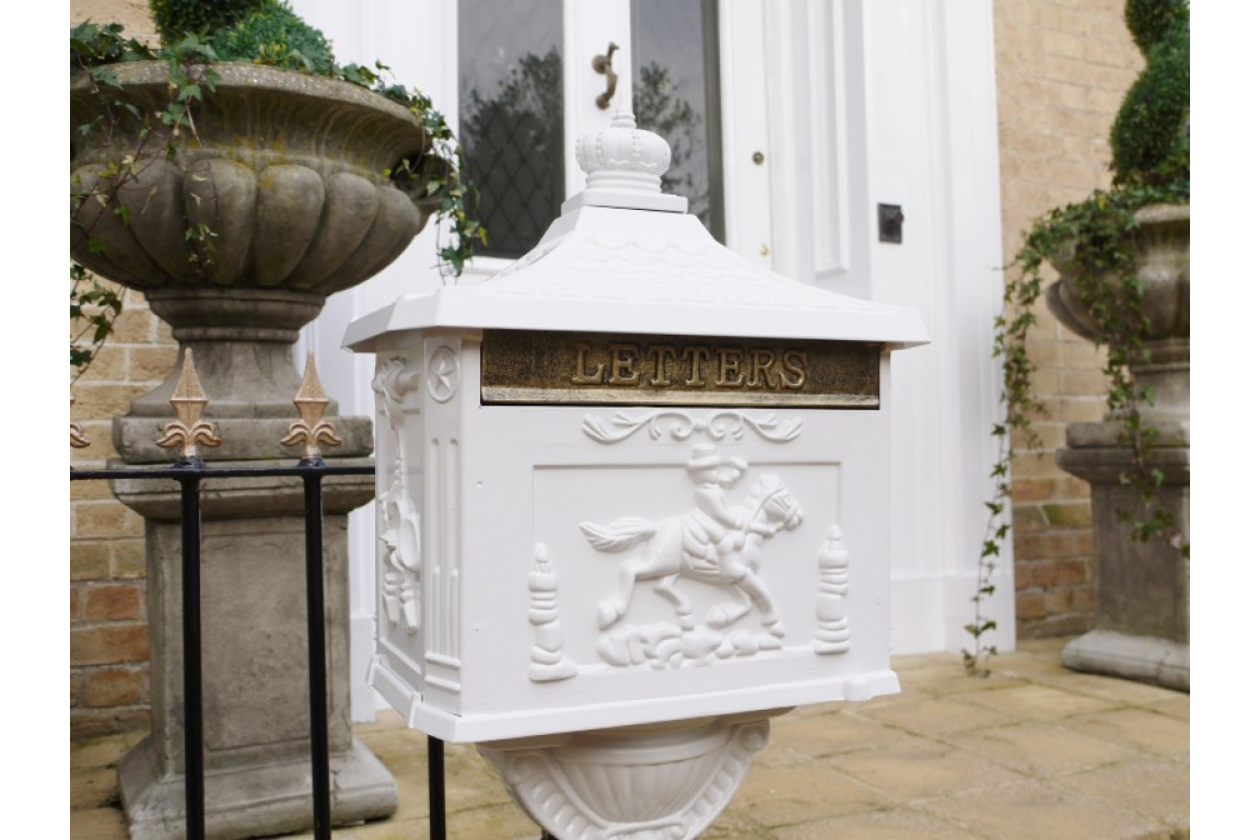 Aluminium Post Box White - 3791