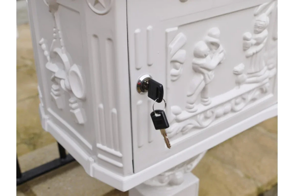 Aluminium Post Box White - 3791