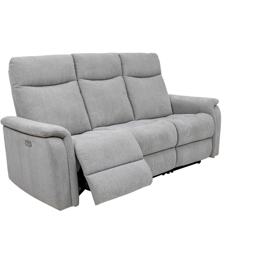 Light Grey Fabric Electric 3-Seater Recliner Sofa for Ultimate Comfort