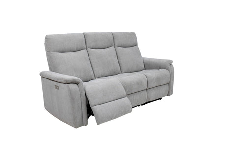 Light Grey Fabric Electric 3-Seater Recliner Sofa for Ultimate Comfort